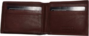 Men's Bifold leather wallet, 2 center pieces 9 card 3 IDs Genuine leather wallet - Image 12