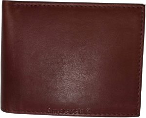 Men's Bifold leather wallet, 2 center pieces 9 card 3 IDs Genuine leather wallet - Image 3