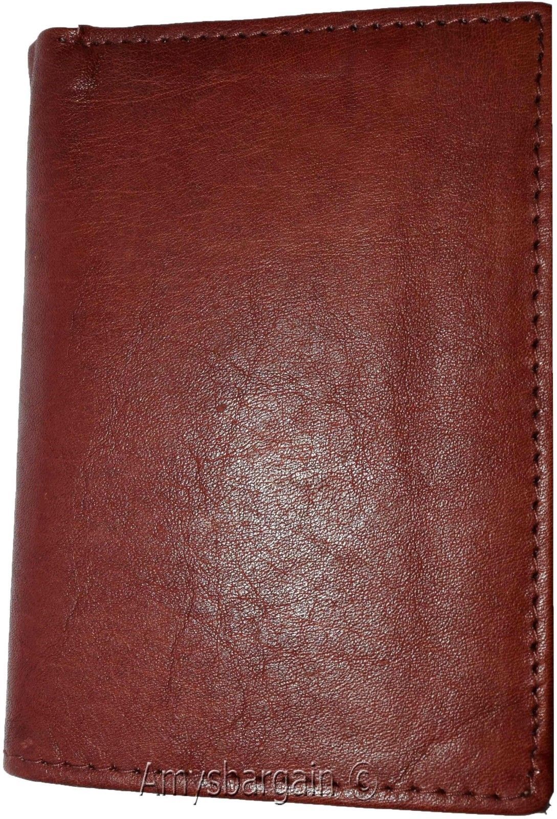 Men's Genuine Leather Tri-fold wallet 10 credit debit ATM card 2 Bill slots 1 ID - Image 10