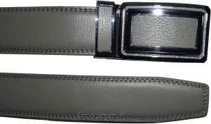 Men’s Gray Leather Belt XL Automatic lock Dress / Casual belt adjustable belt - Image 17