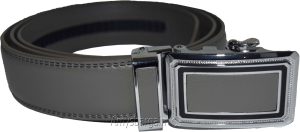 Men’s Gray Leather Belt XL Automatic lock Dress / Casual belt adjustable belt - Image 9