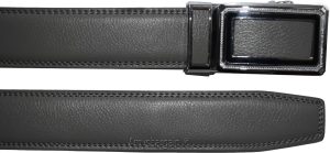 Men’s Gray Leather Belt XL Automatic lock Dress / Casual belt adjustable belt - Image 10