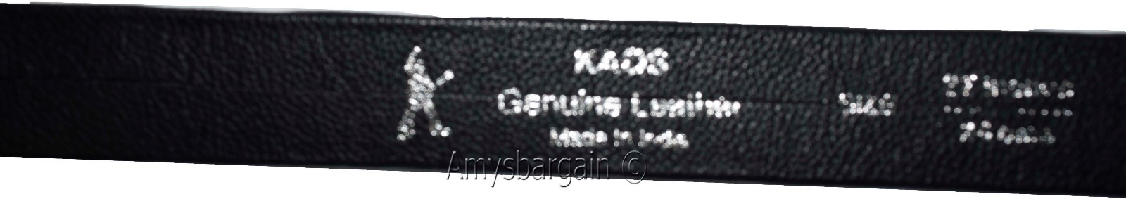 Men's Leather Belt (L) Black belt leather waist strap Kaos belt waist band new - Image 5