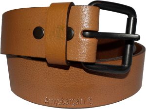 Men's Leather Belt size 44 Tan leather waist belt Leather brand new Leather belt - Image 6