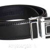 Men's Leather Dress Belt (1X) Auto Lock belt, Men's Black Quick lock BR New belt