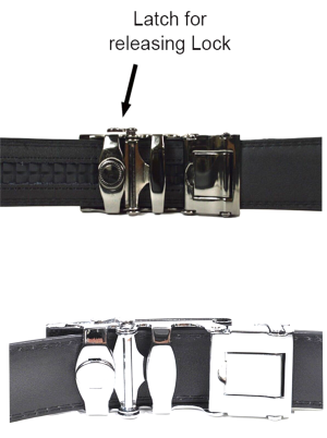 Men's Leather Dress Belt 2XL Automatic Lock belt Men's Black Quick lock belt - Image 3