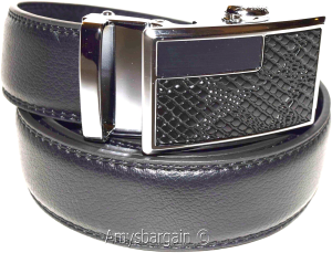 Men's Leather Dress Belt 2XL Automatic Lock belt Men's Black Quick lock belt - Image 4