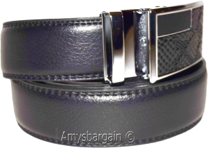 Men's Leather Dress Belt 2XL Automatic Lock belt Men's Black Quick lock belt - Image 8