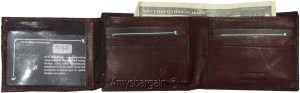 Men's Leather Wallet leather men's Bifold wallet flip side piece 9 card ID new - Image 10