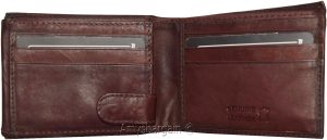 Men's Leather Wallet leather men's Bifold wallet flip side piece 9 card ID new - Image 11