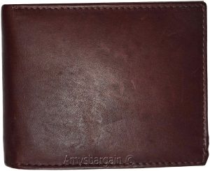 Men's Leather Wallet leather men's Bifold wallet flip side piece 9 card ID new - Image 5