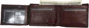 Men's Leather Wallet leather men's Bifold wallet flip side piece 9 card ID new - Image 6