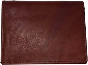 Men's Trifold Leather Wallet center piece 1 ID window 9 card 2 bill slots - Image 12