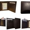 Men’s Wallet Genuine leather Trifold brown wallet 1 ID 6 card 2 bill slots