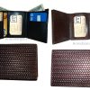 Men's Wallet Lizard Printed Leather Trifold wallet 1 ID 9 card 2 bill slots