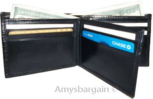 Men's Wallet Lizard skin printed Leather man's Bifold wallet 2 Bill slot ID card - Image 12