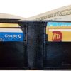 Men's Wallet Thin Leather 6 Credit ATM card slots 2 Bill slots wallet billetera