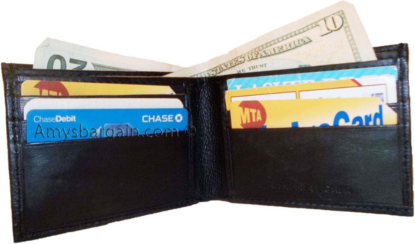 Men's Wallet Thin Leather 6 Credit ATM card slots 2 Bill slots wallet billetera - Image 13