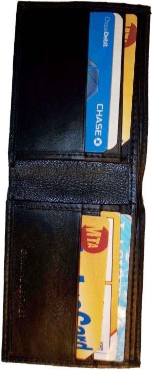 Men's Wallet Thin Leather 6 Credit ATM card slots 2 Bill slots wallet billetera - Image 4
