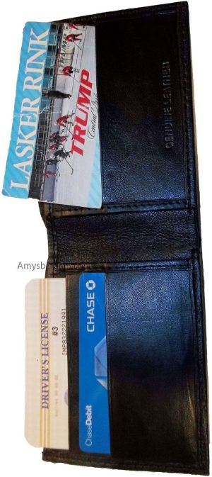 Men's Wallet Thin Leather 6 Credit ATM card slots 2 Bill slots wallet billetera - Image 5