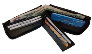 Men’s Zip around wallet Leather wallet Center piece 8 credit cards ID 2 Billfold - Image 8