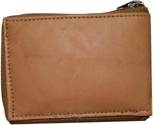 Men’s Zip around wallet. Leather wallet Center piece 9 credit card ID 2 Billfold - Image 5