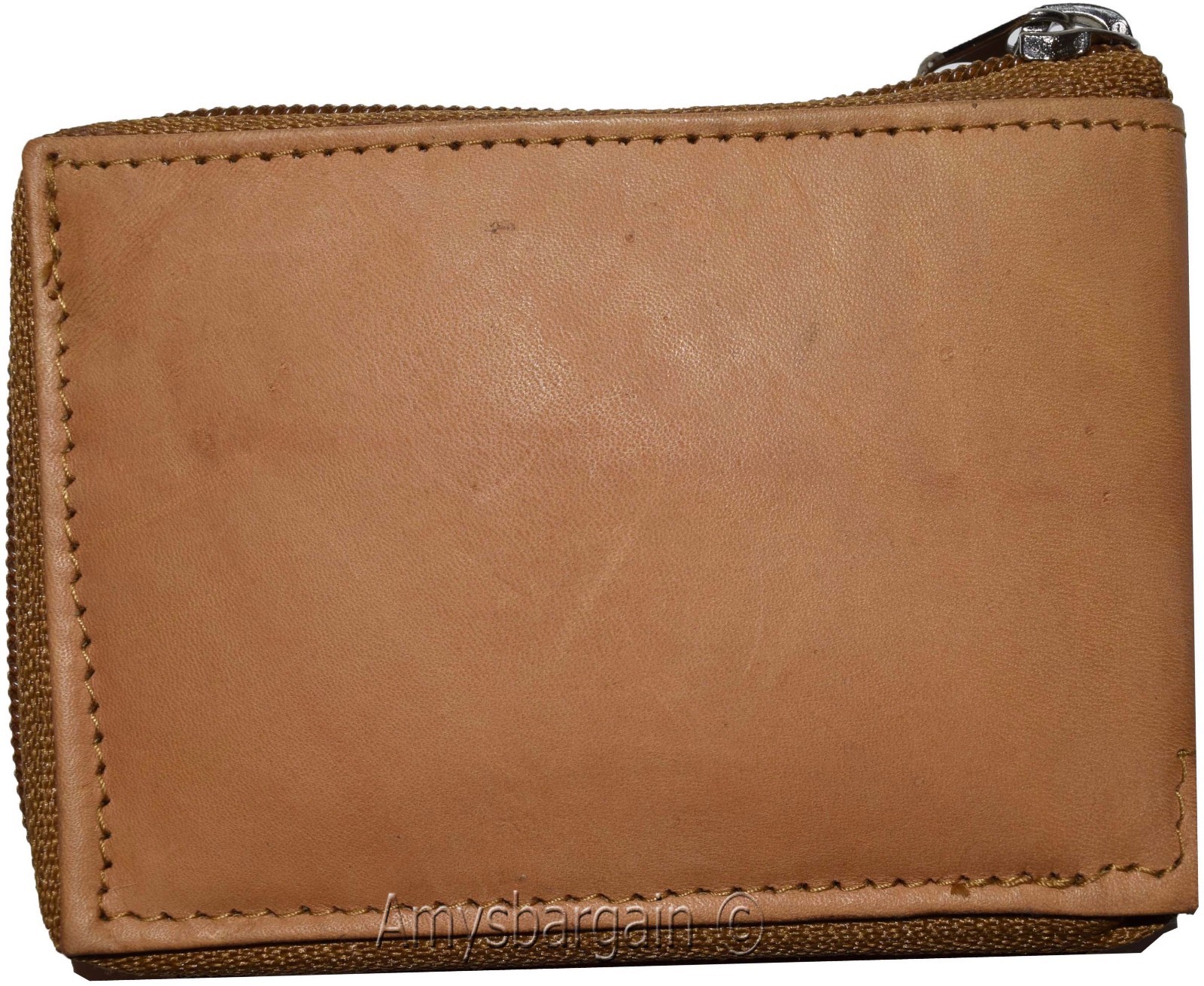 Men’s Zip around wallet. Leather wallet Center piece 9 credit card ID 2 Billfold - Image 5