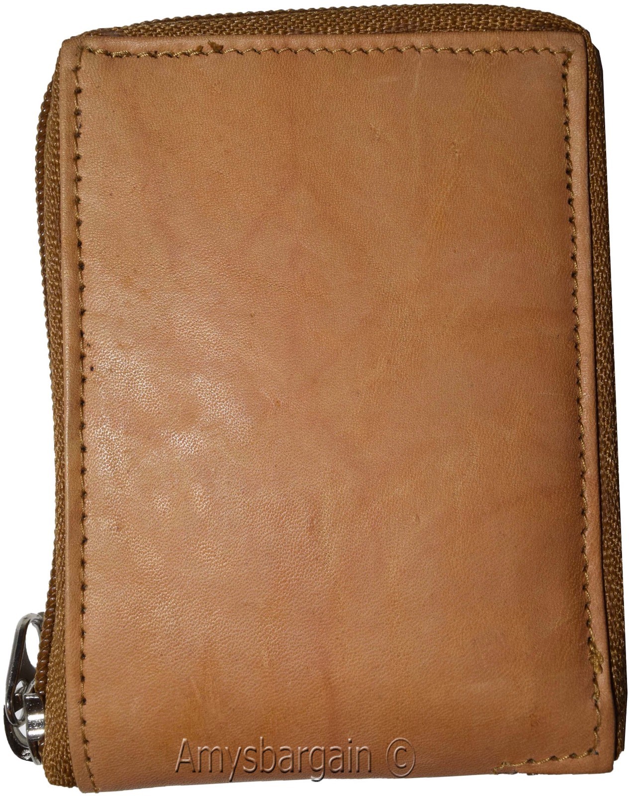 Men’s Zip around wallet. Leather wallet Center piece 9 credit card ID 2 Billfold - Image 6