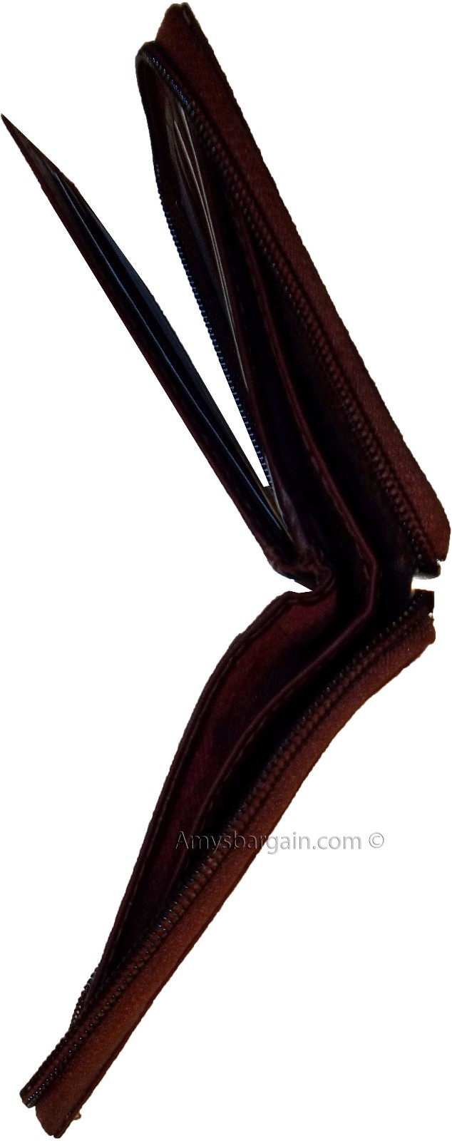 Men’s Zip around wallet Leather wallet Center piece 9 credit card ID 2 Billfolds - Image 10