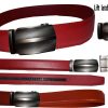 Men's belt. 43" Genuine Leather Dress & Casual Belt. New Automatic lock Buckle 6