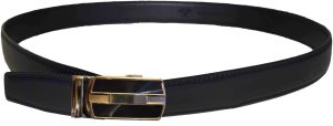 Men's belt. Leather Dress Belt Click Comfort. Automatic Lock Black Buckle up 50" - Image 11