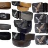 Men's belt leather dress casual automatic lock eagle buckle new quick lock belt