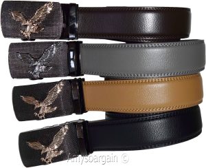 Men's belt leather dress casual automatic lock eagle buckle new quick lock belt - Image 12