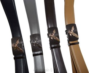 Men's belt leather dress casual automatic lock eagle buckle new quick lock belt - Image 10
