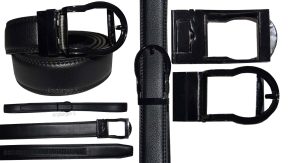 Men's leather belt dress/casual belt qick automatic lock track buckle up to 43" - Image 4