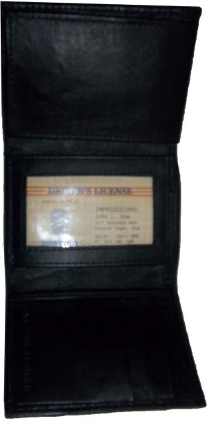 Men’s leather wallet Genuine Leather Trifold 6 card 2 ID 2 bill spaces - Image 12