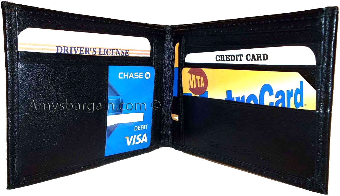 Men's soft leather wallet 14 card holder 2 bill pockets brand new item - Image 3