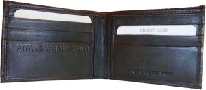 Men's thin Leather Wallet 6 Credit card slots genuine leather 2 Bill spaces new - Image 11