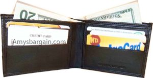Men's thin Leather Wallet 6 Credit card slots genuine leather 2 Bill spaces new - Image 3