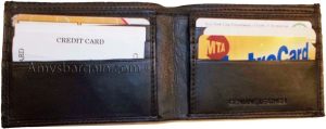 Men's thin Leather Wallet 6 Credit card slots genuine leather 2 Bill spaces new - Image 7