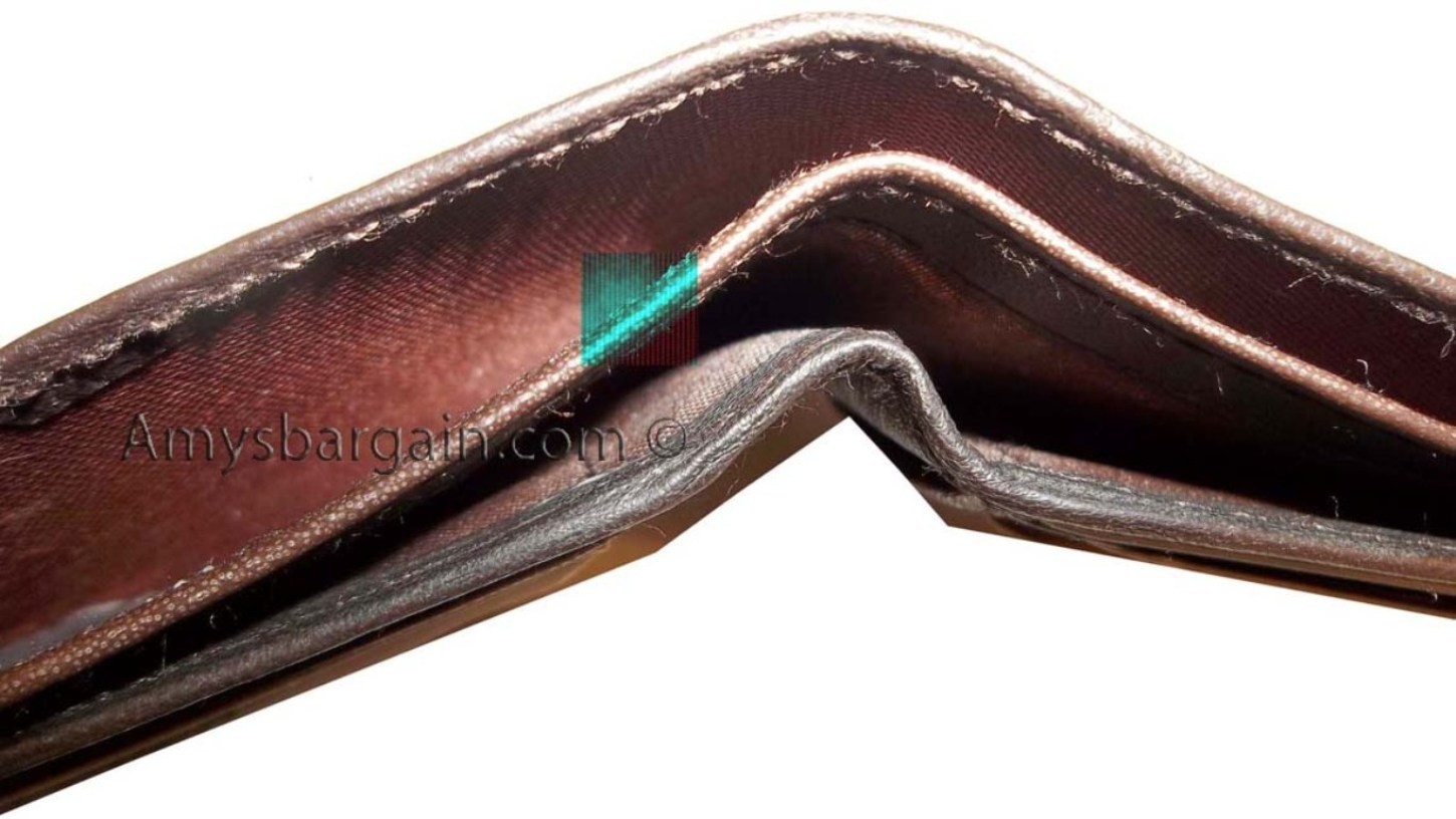 Men's thin Leather Wallet 6 Credit card slots genuine leather 2 Bill spaces new - Image 8