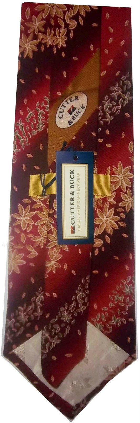 Men's tie, New Cutter & Buck Designer man's Silk Tie Neck wear Made in USA - Image 7