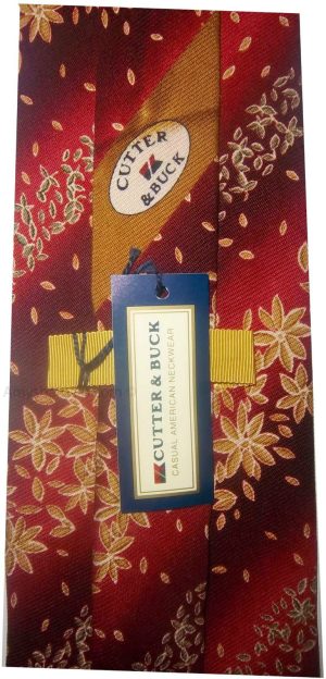 Men's tie, New Cutter & Buck Designer man's Silk Tie Neck wear Made in USA - Image 6