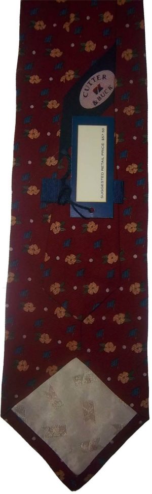 Men's tie, New Cutter & Buck Designer man's Silk Tie Neck wear Made in USA. - Image 5