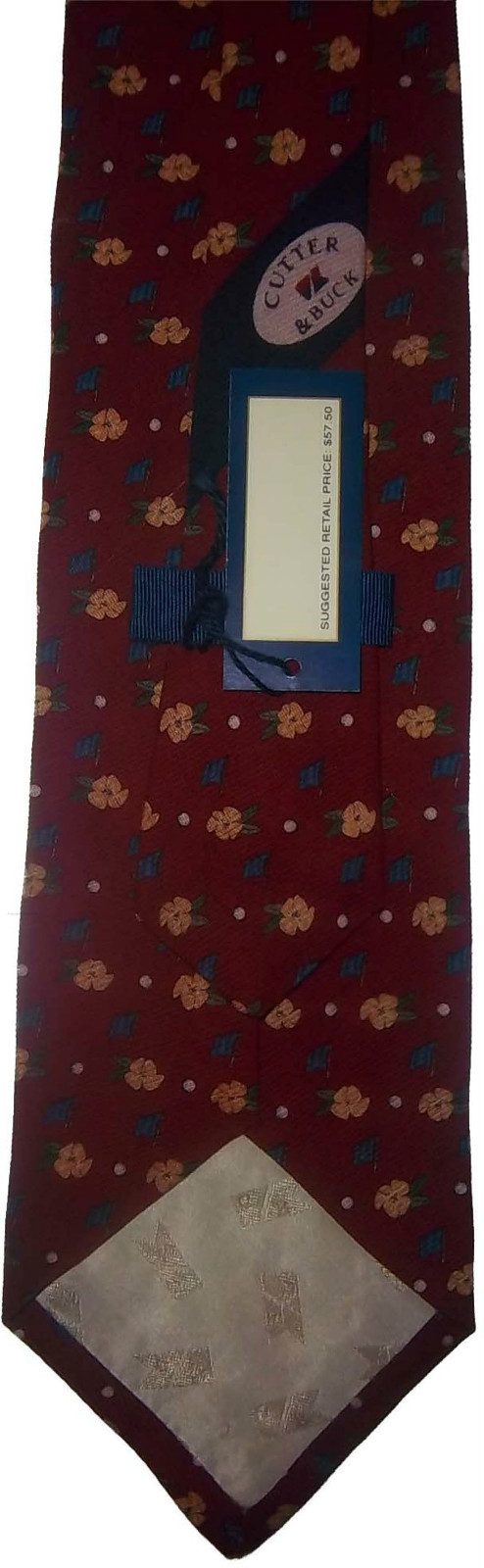Men's tie, New Cutter & Buck Designer man's Silk Tie Neck wear Made in USA. - Image 5