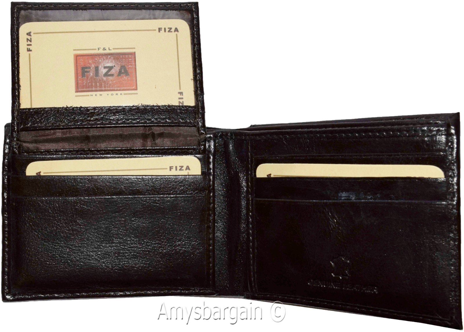 Men's wallet Billfold Leather Wallet 9 cards Brown Buff leather wallet in box - Image 12