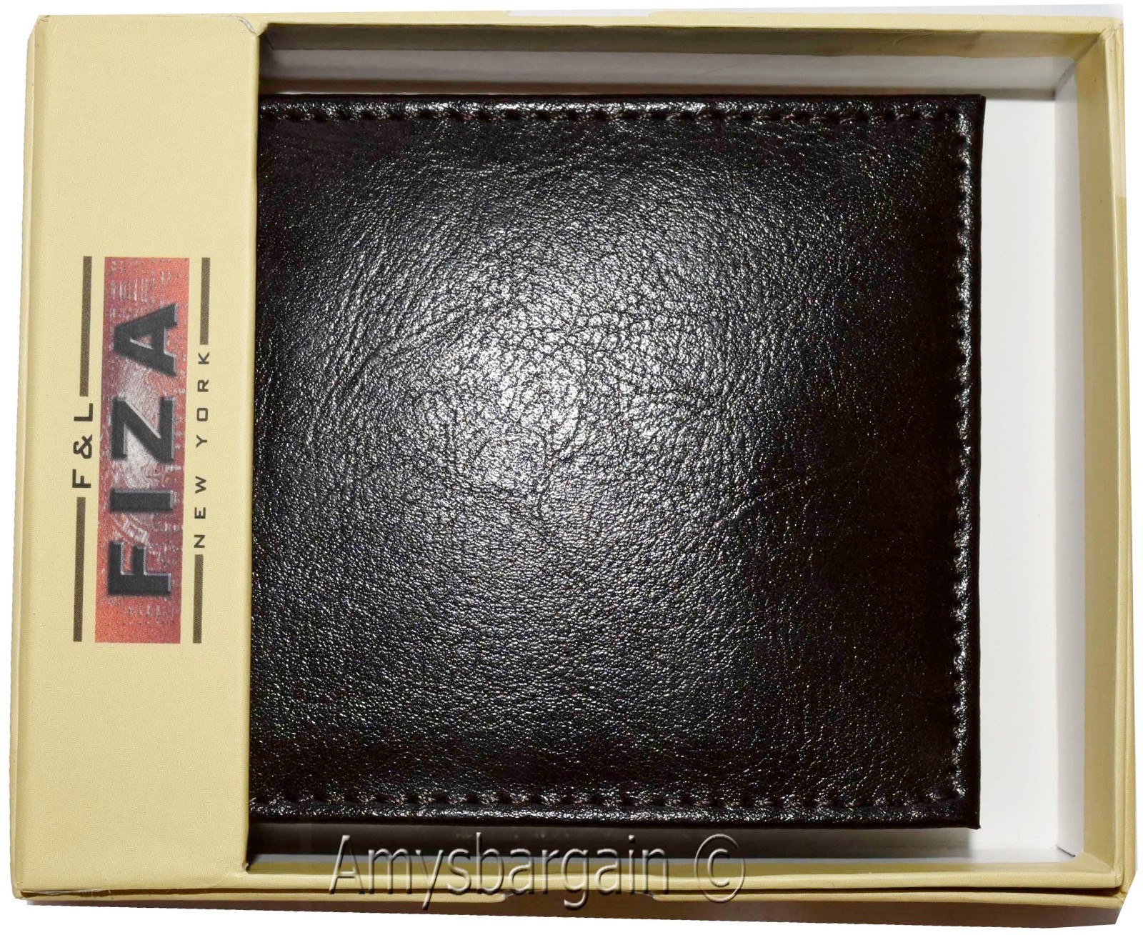 Men's wallet Billfold Leather Wallet 9 cards Brown Buff leather wallet in box - Image 13