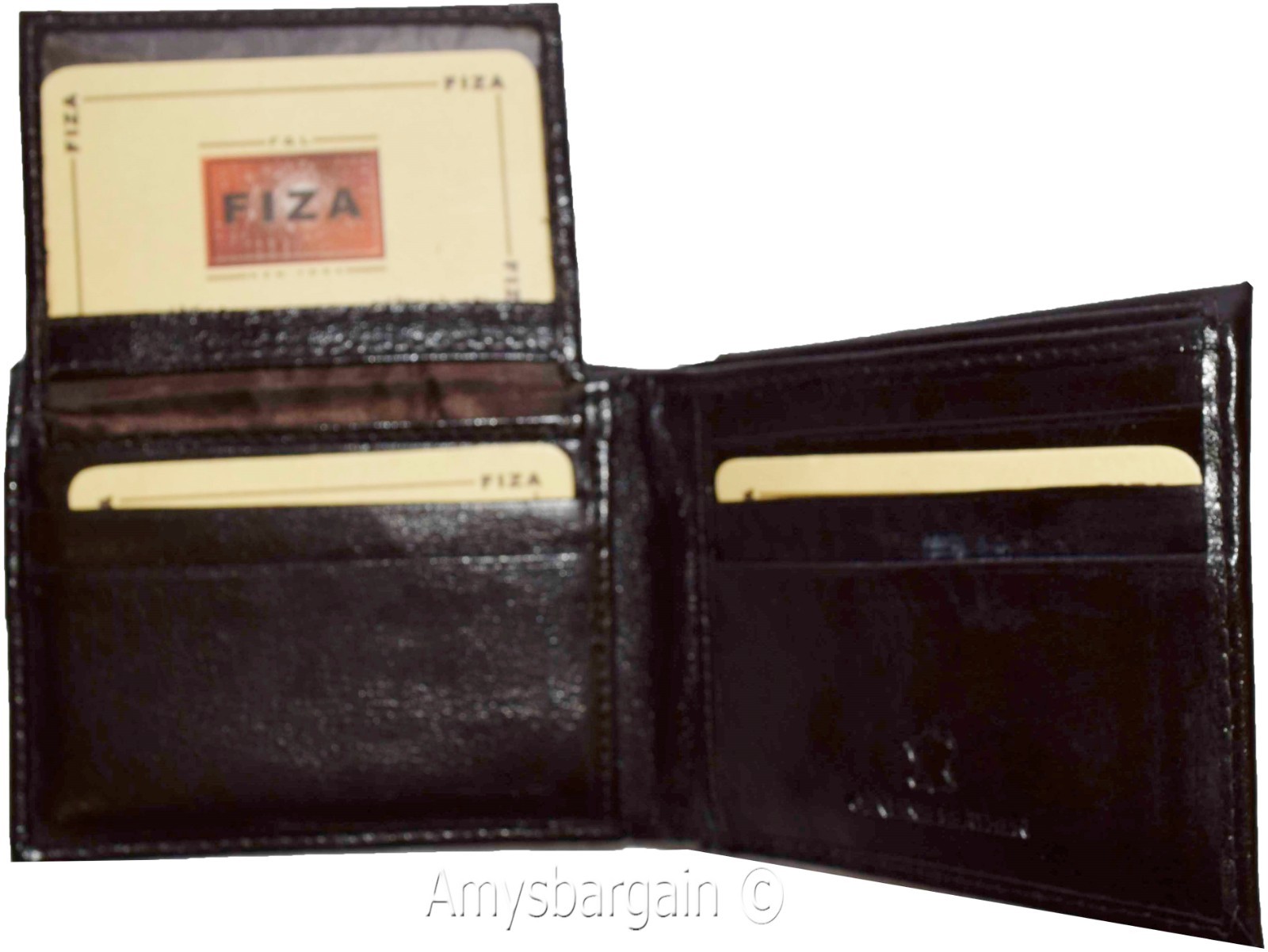 Men's wallet Billfold Leather Wallet 9 cards Brown Buff leather wallet in box - Image 9