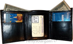 Men's wallet Woven Printed Leather Man's Trifold wallet 1 ID 9 card 2 bill slots - Image 11