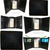 Men's wallet Woven Printed Leather Man's Trifold wallet 1 ID 9 card 2 bill slots